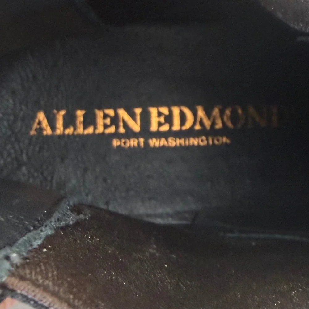 Allen Edmonds Lombard Black Leather Cap Toe Chelsea Boots Men Size 10 B Narrow